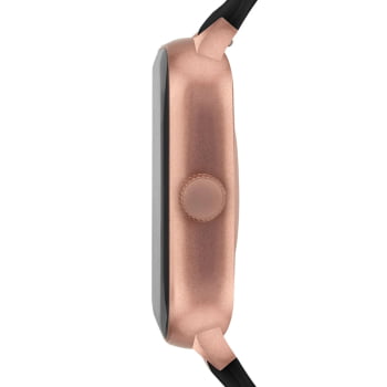 Relógio Smartwatch Technos Connect Max Pro Digital Rosé Quadrado Troca de Pulseira Inteligente Aço Inoxidável á Prova D'água TMAXPAC/8J