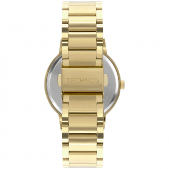 Relógio Technos Dourado Aço Inox Calendário 2015CDM/4D