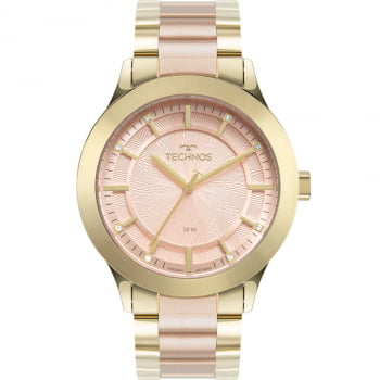 Relógio Technos Feminino Espiral Bicolor Dourado Com Rose 2036MMY/1T