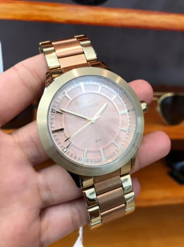 Relógio Technos Feminino Espiral Bicolor Dourado Com Rose 2036MMY/1T