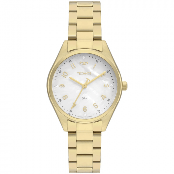 Relógio technos feminino dourado aço inox  2036MLWS/4B