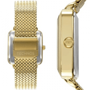 Relógio Technos Feminino Dourado Aço Inox Milanese com Pedras 2036MME/4X