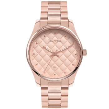 Relógio Technos Feminino Rosé Fashion Brilho Aço Inox 2035MUW/1J