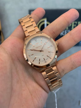 Relógio Technos Feminino Rosé Aço Inox Com Pedrsas 2036MPZ