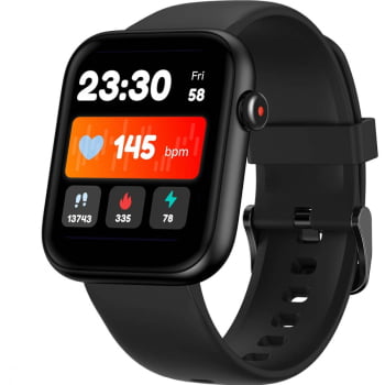 Relógio Smartwatch Lince Fit 2 Preto Esportivo inteligente troca pulseira a prova d'água LSWUQPM002 