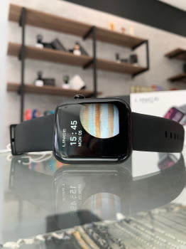 Relógio Smartwatch Lince Fit 2 Preto Esportivo inteligente troca pulseira a prova d'água LSWUQPM002 