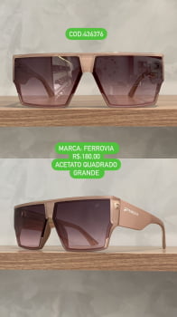 Óculos De Sol Acetato Ferrovia  Style Nude Translúcido Acetato 436376