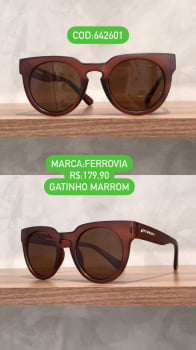 Óculos De Sol Feminino Acetato Translúcido Retrô Ferrovia 642601