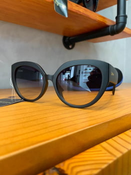 Óculos de Sol Feminino Gatinho Preto Acetato Lente Degradê Eclipse HP202036