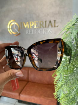 Óculos de Sol Ferrovia Feminino Gatinho Retrô Degradê Polarizado em Acetato 436353