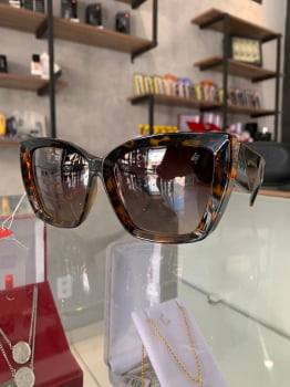 Óculos de Sol Ferrovia Feminino Gatinho Retrô Degradê Polarizado em Acetato 436353