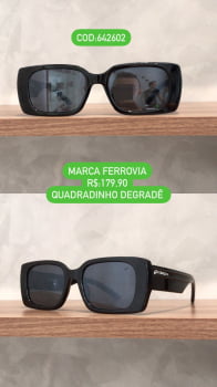 Óculos de Sol Feminino Style Retrô Esmaltado preto Ferrovia 642628