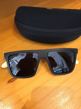 Óculos de Sol Masculino Amadeirado Polarizado Preto Quadrado Acetato Eclipse HP202353
