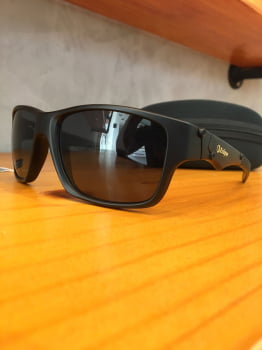 Óculos de Sol Masculino Lupa Acetato Preto Lente Preta Eclipse AL9203