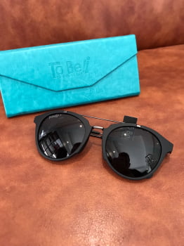 Óculos Feminino Preto Acetato Redondinho com Ponte To Be 7012527202