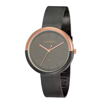 Relógio Mondaine Feminino Rose e Preto Milanese 32120LPMVUE2