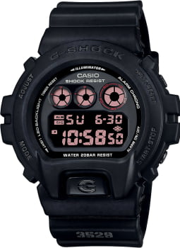 Relógio Casio G-Shock Masculino Preto Fosco Digital Poliuretano Esportivo Á Prova d'água DW-6900MS-1DR 3629