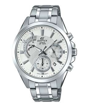 Relógio Casio Edifice Masculino Prata Cronógrafo Aço Inox EFV-580D