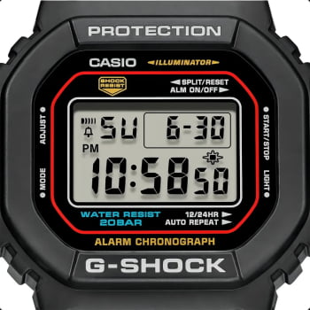 Relógio Casio G-Shock Masculino Preto Esportivo Digital em Poliuretano Á Prova d'água DW-5600RL-1DR