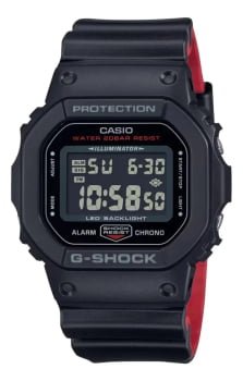 Relógio Casio G-Shock Masculino Preto e Vermelho Esportivo Digital em Poliuretano Á Prova d'água DW-5600UHR-1DR Relógio Casio G-Shock Masculino Preto e Vermelho Esportivo Digital em Poliuretano Á Prova d'água DW-5600UHR-1DR