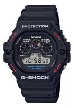 Relógio Casio G-Shock Masculino Preto Esportivo Digital em Poliuretano Á Prova d'água DW-5900-1DR 3465