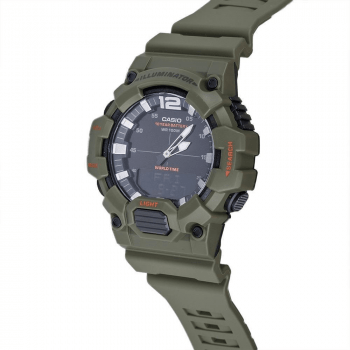 Relógio Casio Masculino Digital Esportivo Display Duplo Verde Militar HDC-700-3A2VDF