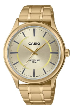 Relógio Casio Masculino Dourado Minimalista á Prova D'água LTC-100G-9EVDF 1330 Relógio Casio Masculino Dourado Minimalista á Prova D'água LTC-100G-9EVDF 1330