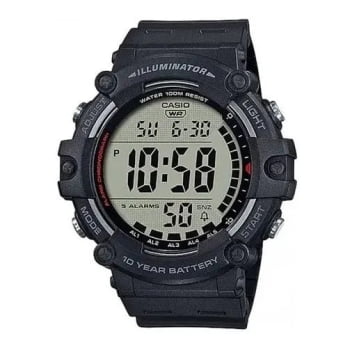 Relógio Casio Masculino Preto Digital Esportivo em Poliuretano Á Prova D'água AE-1500WH-1AVDF