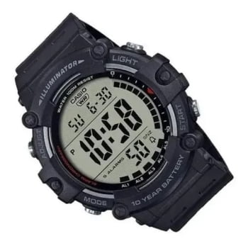 Relógio Casio Masculino Preto Digital Esportivo em Poliuretano Á Prova D'água AE-1500WH-1AVDF