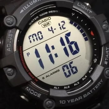 Relógio Casio Masculino Preto Digital Esportivo em Poliuretano Á Prova D'água AE-1500WH-1AVDF