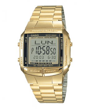 Relógio Casio Vintage Masculino Memória Telefônica Digital Dourado DB-360G-9ADF