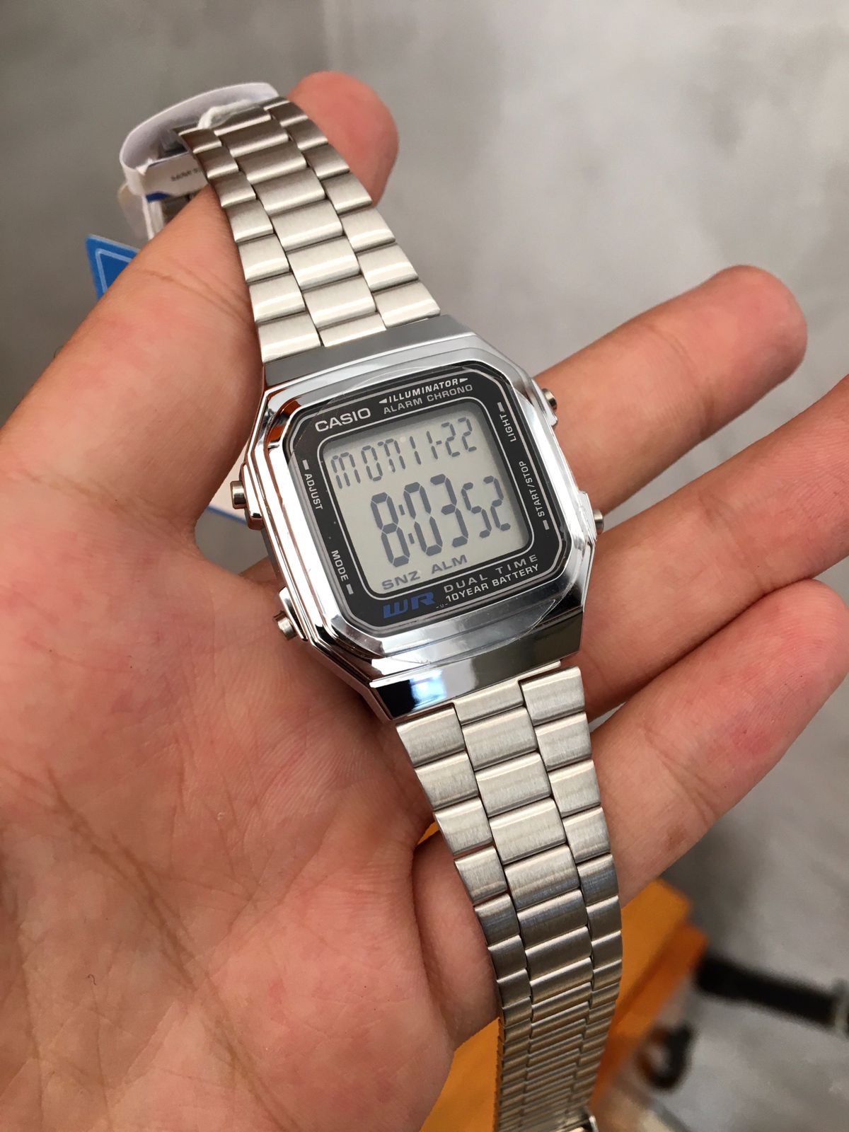 Relógio Casio Vintage Retro Prata A178WA