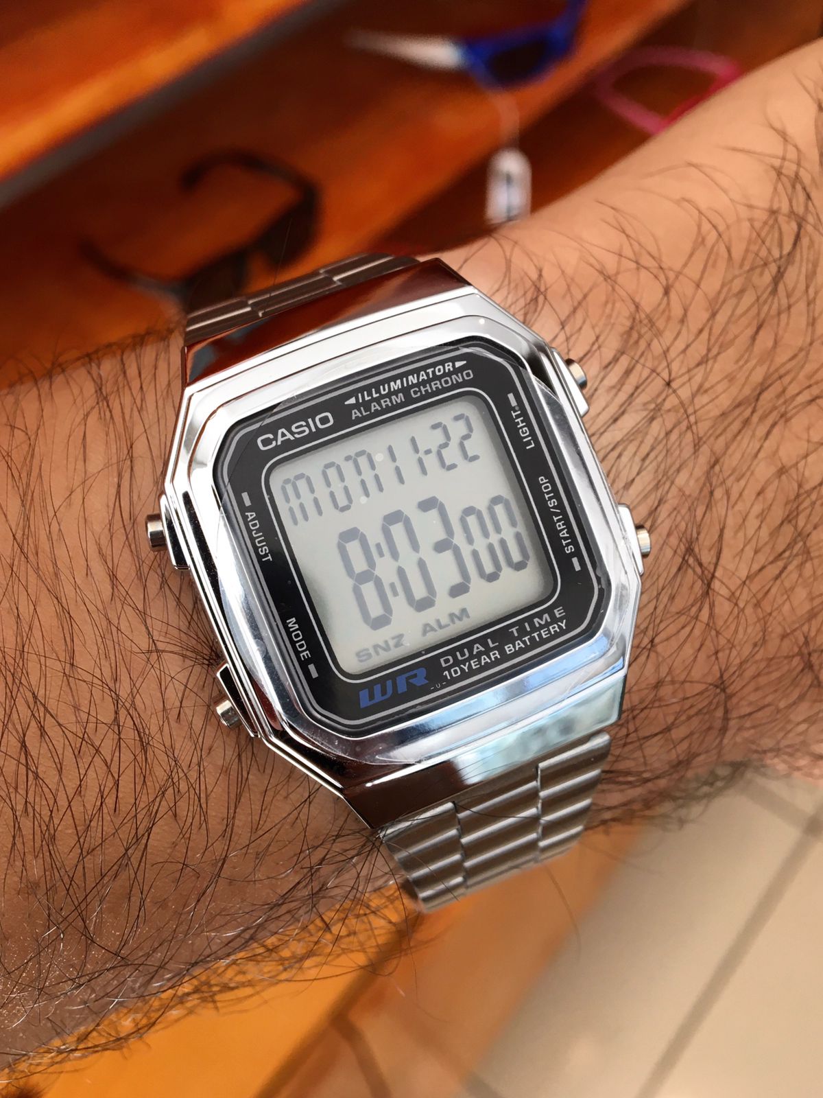 Relógio Casio Vintage Retro Prata A178WA