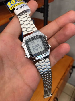 Relógio Casio Vintage Retro Prata A178WA