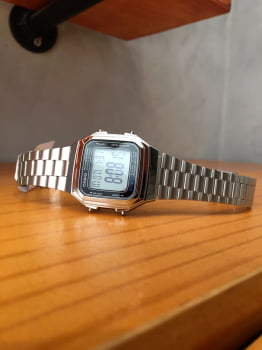 Relógio Casio Vintage Retro Prata A178WA