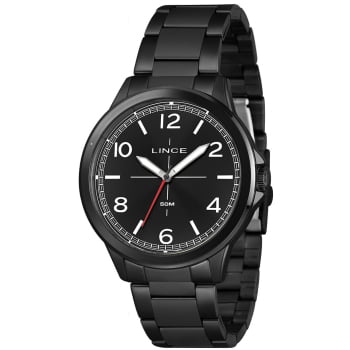 Relógio Lince Masculino Preto com Visor Preto Á Prova D'água MRNM054L46