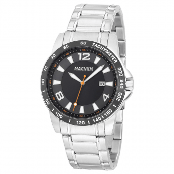 Relógio Magnum Masculino Prata Calendário Aço Inox MA32934T - Imperial  Relógios
