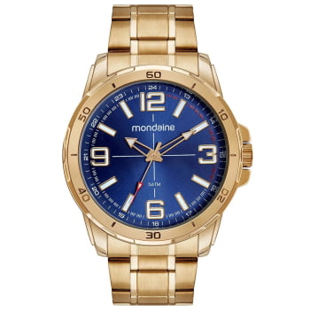 Relógio Mondaine Masculino Casual Dourado á Prova D'água 53832GPMVDE5