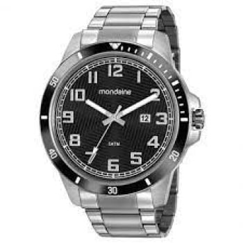 Relógio Mondaine Masculino Com Calendário Prata Metal 99437G0MVNA1