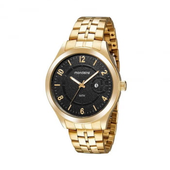 Relógio Mondaine Masculino Dourado com Calendário 83492GPMVDE1