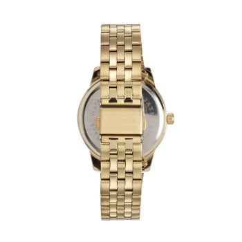 Relógio Mondaine Masculino Dourado Com Visor preto á Prova D'água  99205GPMVDE1