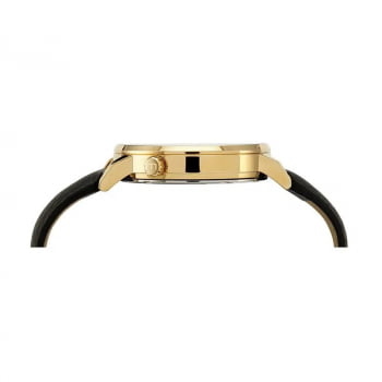 Relógio Mondaine Masculino Dourado Couro Preto 32274GPMVDH1