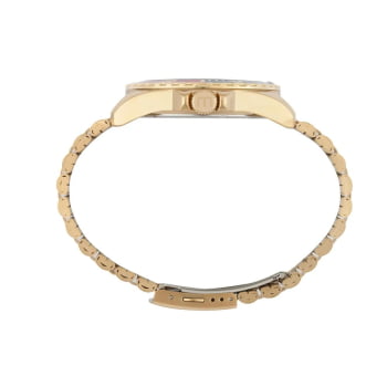 Relógio Mondaine Masculino Dourado Numeração Completa Mostrador Azul Index com Taquímetro Á Prova d´água 99836GPMVDE1