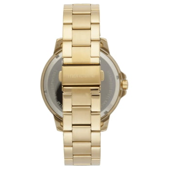 Relógio Mondaine Masculino Dourado Visor Champanhe com Taquímetro Á Prova d'água 99828GPMVDE1