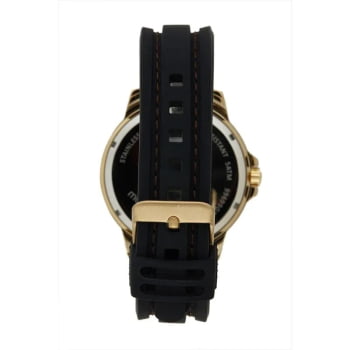 Relógio Mondaine Masculino Dourado Visor Marrom com Pulseira em Silicone Á Prova d'água 99699GPMVDI3