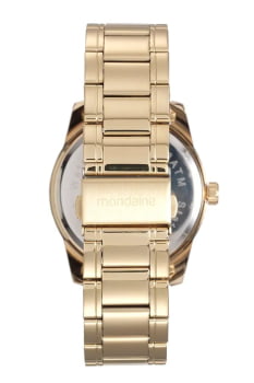 Relógio Mondaine Masculino Dourado Visor Preto Texturizado Á Prova d'água 99140GPMVDE2