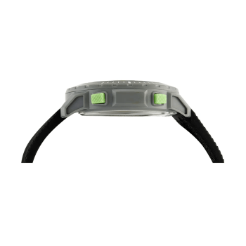 Relógio Mondaine Masculino Esportivo Digital Cinza com Detalhes Verde e Pulseira Preta em Silicone Á Prova d'água 32318G0MVNV2
