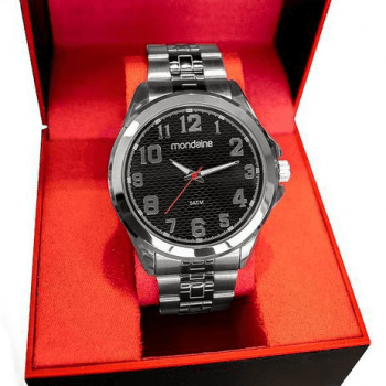 Relógio Mondaine Masculino Prata 83456G0MVNE1