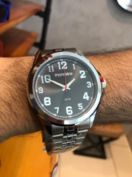 Relógio Mondaine Masculino Prata 83456G0MVNE1