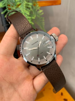 Relógio Mondaine Masculino Prata Com Calendário Couro 99243G0MVNH1